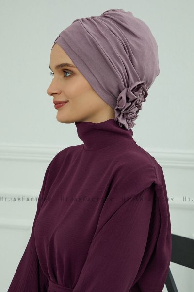 Elisabeth - Turban En Coton Lilac