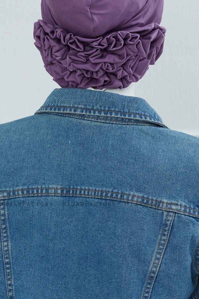 Elisabeth - Turban En Coton Violet