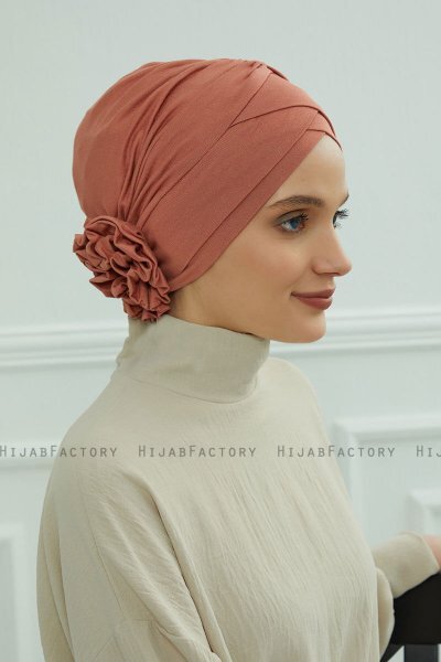 Elisabeth - Turban En Coton Saumon