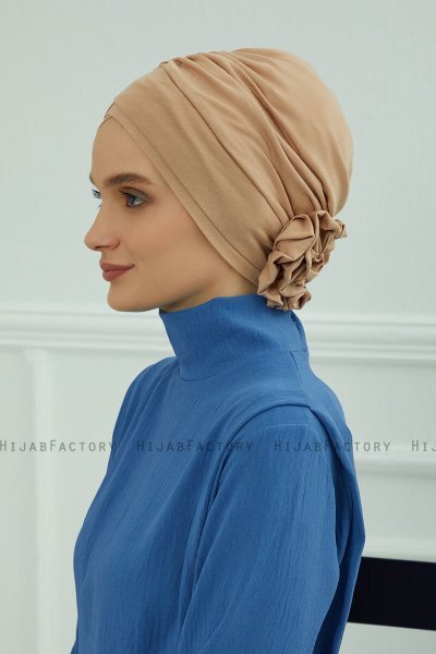Elisabeth - Turban En Coton Caramel
