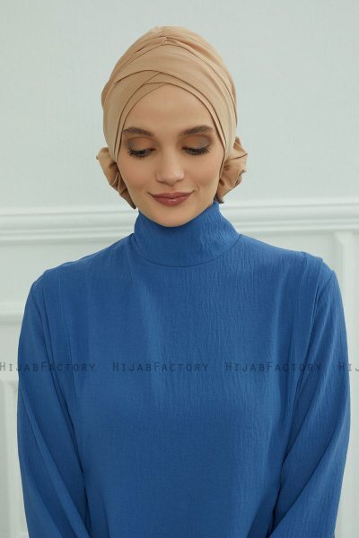 Elisabeth - Turban En Coton Sand