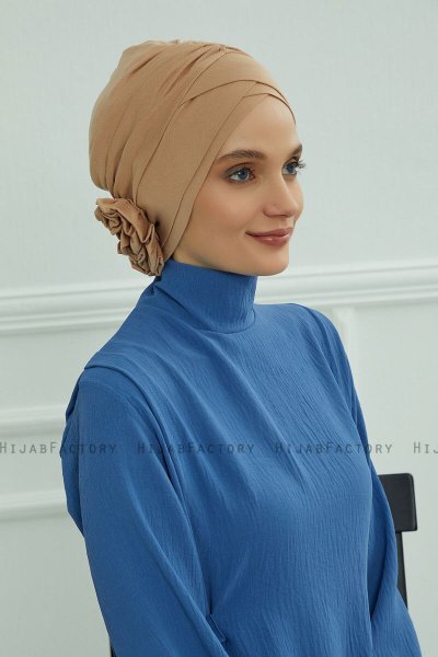 Elisabeth - Turban En Coton Sand