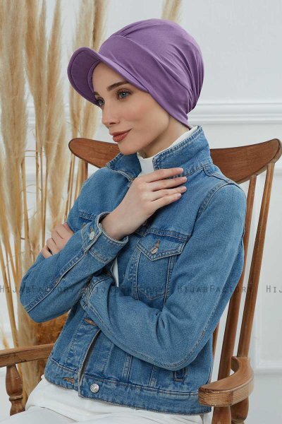 Sandra - Turban En Coton Violet