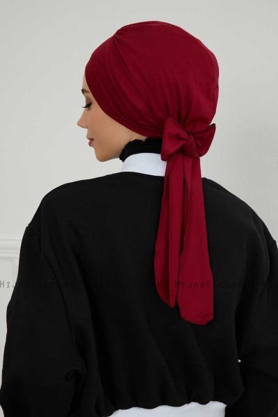Ellie - Turban En Coton Bordeaux
