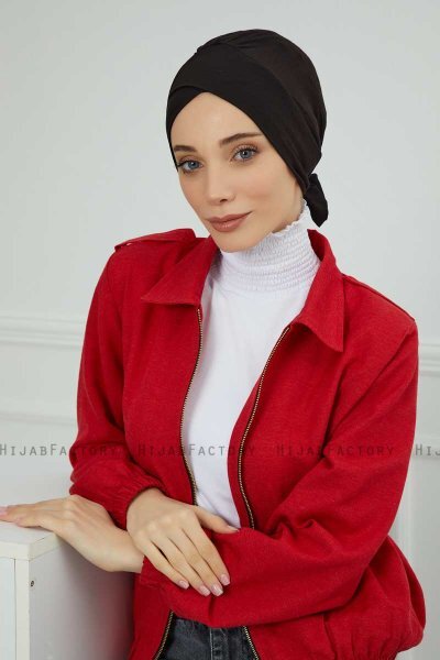 Ellie - Turban En Coton Noir