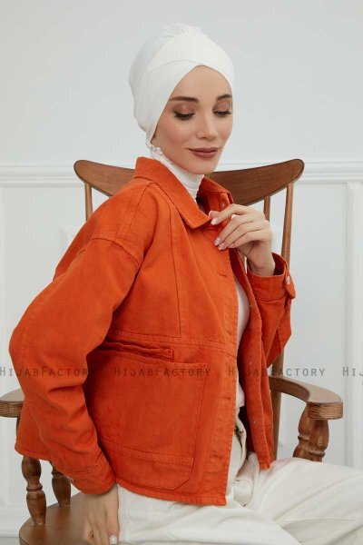 Ellie - Turban En Coton Crème