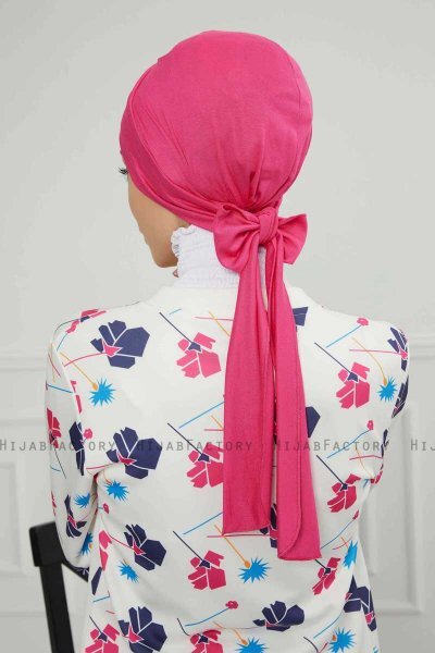 Ellie - Turban En Coton Fuchsia