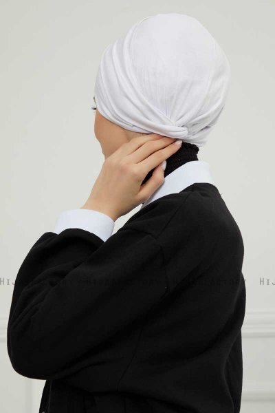 Ellie - Turban En Coton Blanc