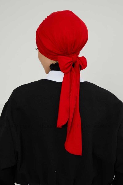 Ellie - Turban En Coton Rouge