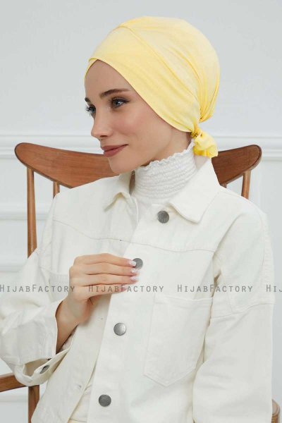 Ellie - Turban En Coton Jaune
