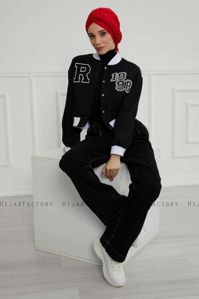 Theresa - Turban En Coton Rouge - Ayse Turban