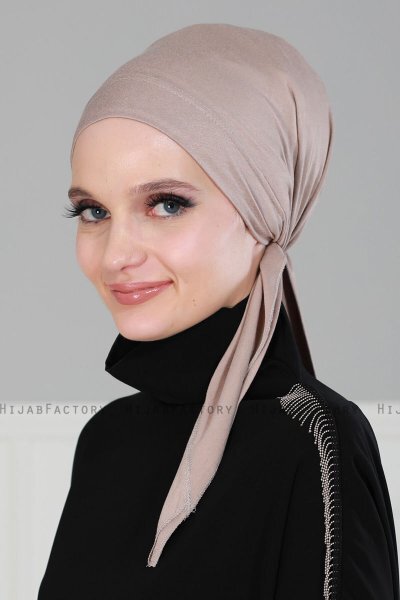 Felicia - Turban En Coton Taupe