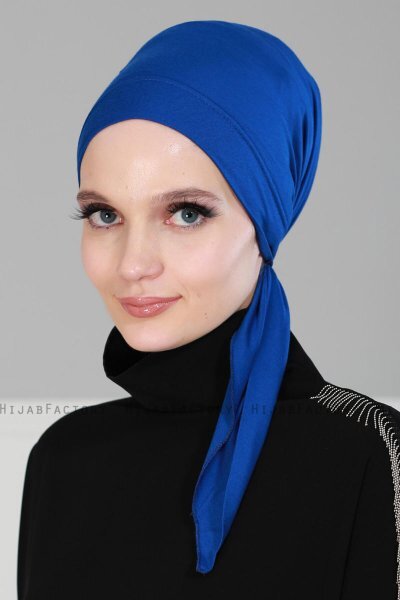 Felicia - Turban En Coton Bleu