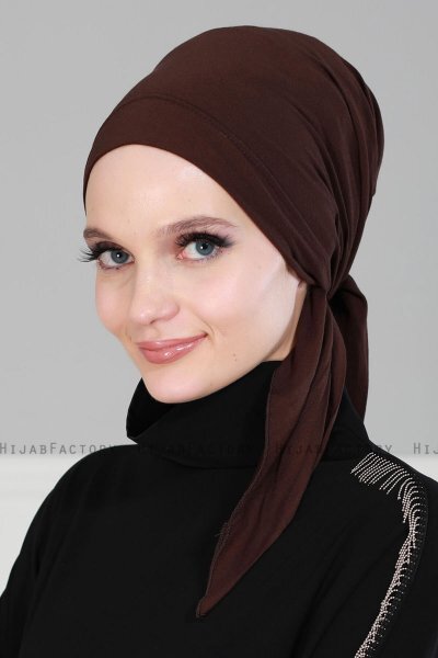 Felicia - Turban En Coton Marron