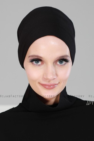 Felicia - Turban En Coton Noir