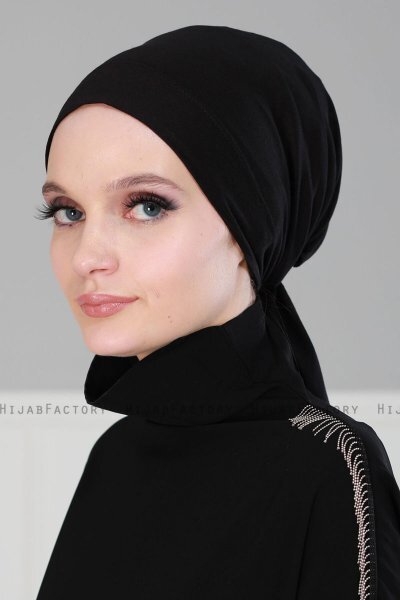Felicia - Turban En Coton Noir