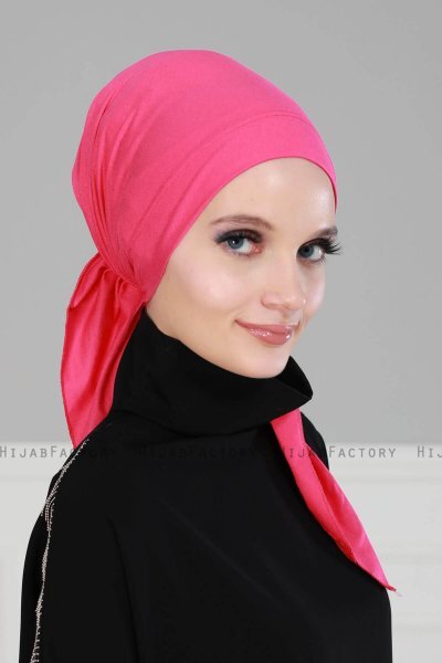 Felicia - Turban En Coton Fuchsia