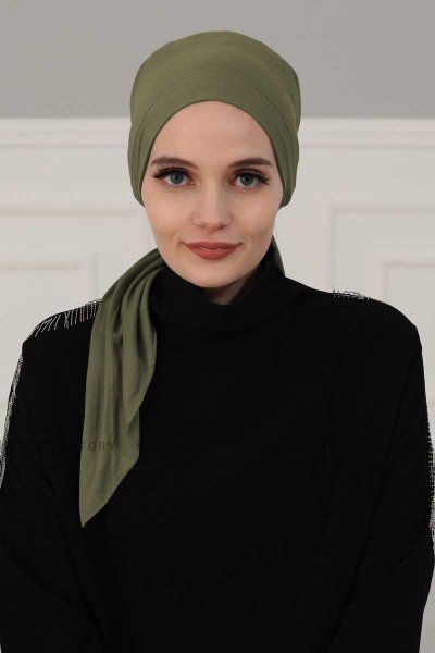 Felicia - Turban En Coton Kaki