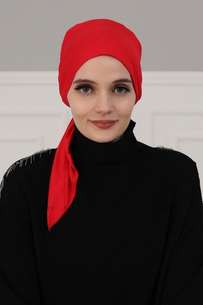 Felicia - Turban En Coton Rouge