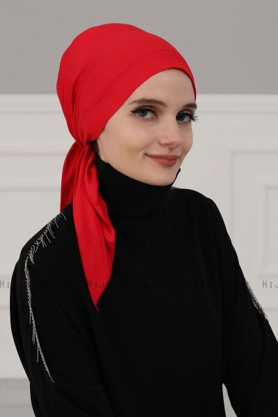 Felicia - Turban En Coton Rouge