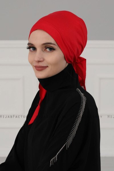Felicia - Turban En Coton Rouge