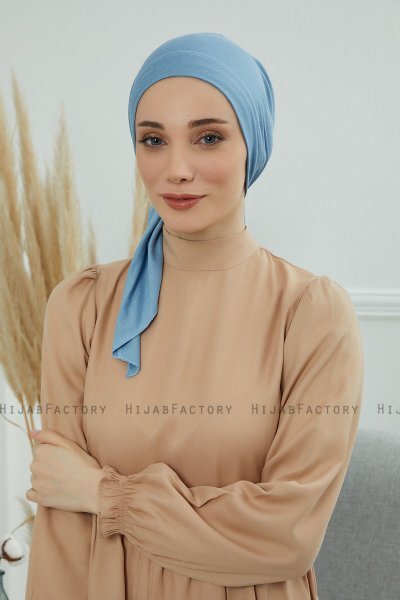 Felicia - Turban En Coton Sky Blue
