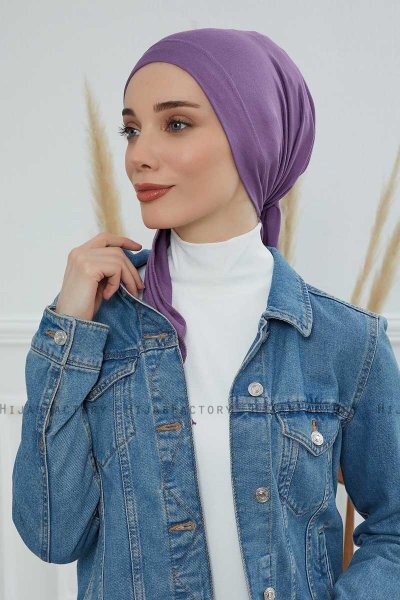 Felicia - Turban En Coton Violet