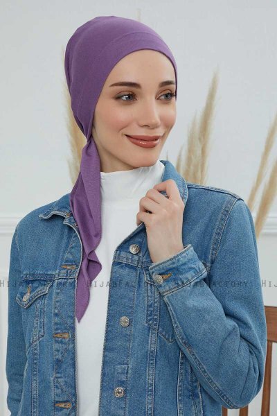 Felicia - Turban En Coton Violet