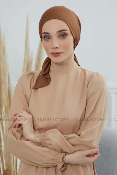 Felicia - Turban En Coton Caramel