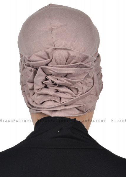 Kerstin - Turban En Coton Taupe - Ayse Turban
