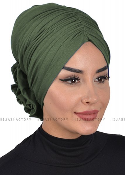 Kerstin - Turban En Coton Kaki - Ayse Turban