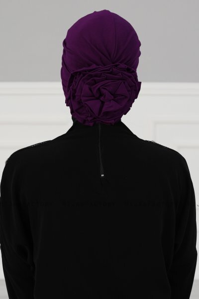 Kerstin - Turban En Coton Violet - Ayse Turban