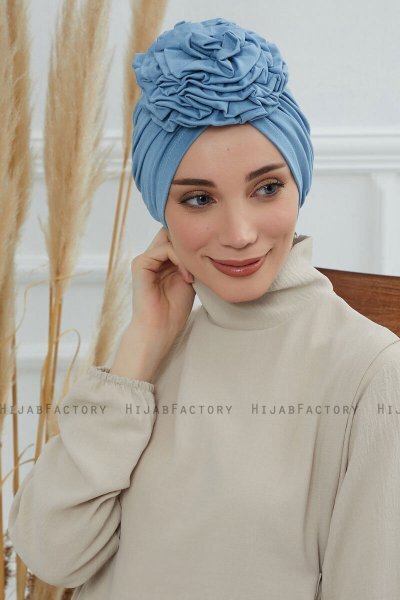 Kerstin - Turban En Coton Sky Blue