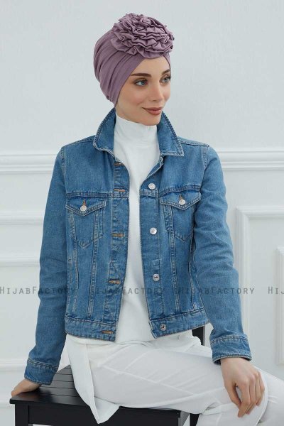 Kerstin - Turban En Coton Lilac