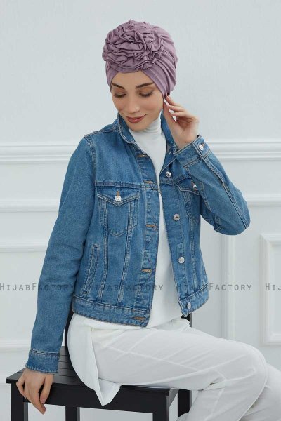 Kerstin - Turban En Coton Lilac