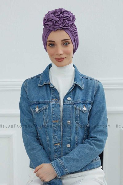 Kerstin - Turban En Coton Violet