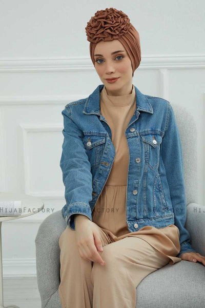 Kerstin - Turban En Coton Caramel