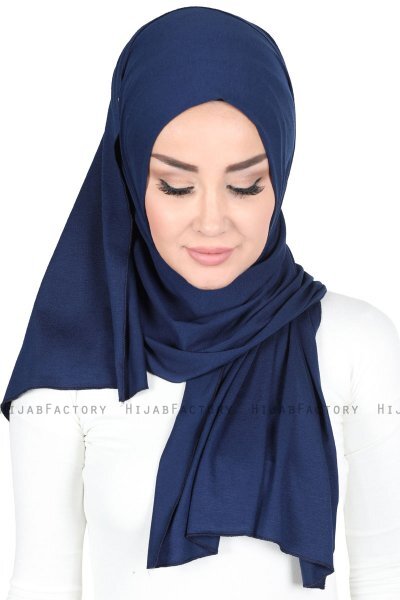 Sigrid - Hijab Coton Bleu Marin - Ayse Turban