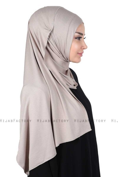 Sigrid - Hijab Coton Taupe - Ayse Turban