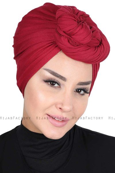 Sigrid - Hijab Coton Bordeaux - Ayse Turban