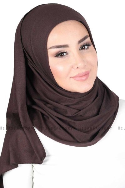 Sigrid - Hijab Coton Marron - Ayse Turban