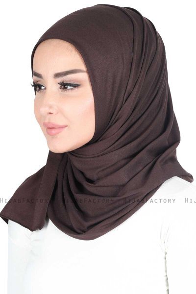 Sigrid - Hijab Coton Marron - Ayse Turban