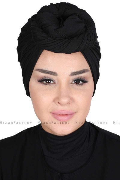 Sigrid - Hijab Coton Noir - Ayse Turban