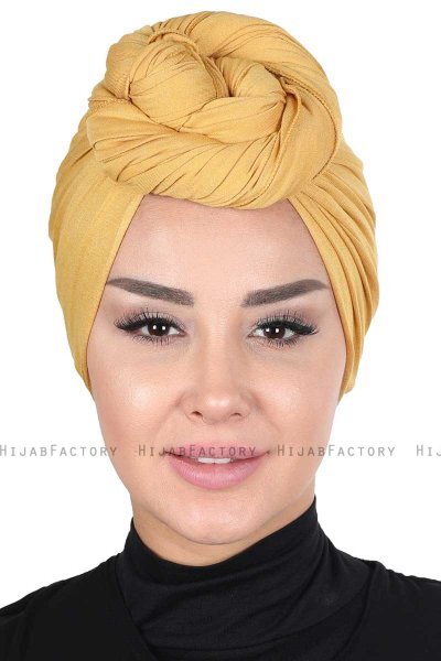 Sigrid - Hijab Coton Moutarde - Ayse Turban