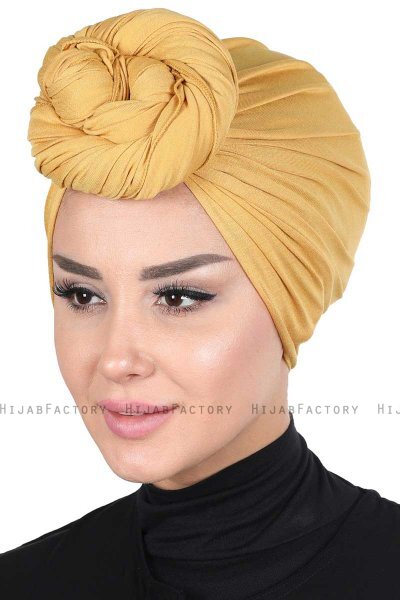 Sigrid - Hijab Coton Moutarde - Ayse Turban