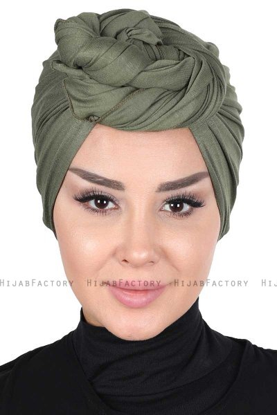 Sigrid - Hijab Coton Kaki - Ayse Turban