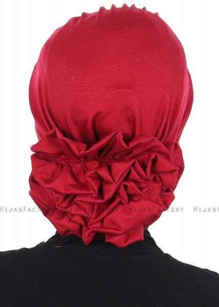 Monica - Turban En Coton Bordeaux - Ayse Turban
