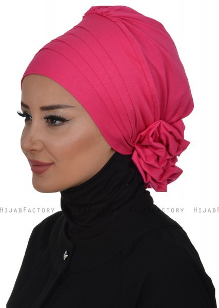Monica - Turban En Coton Fuchsia - Ayse Turban