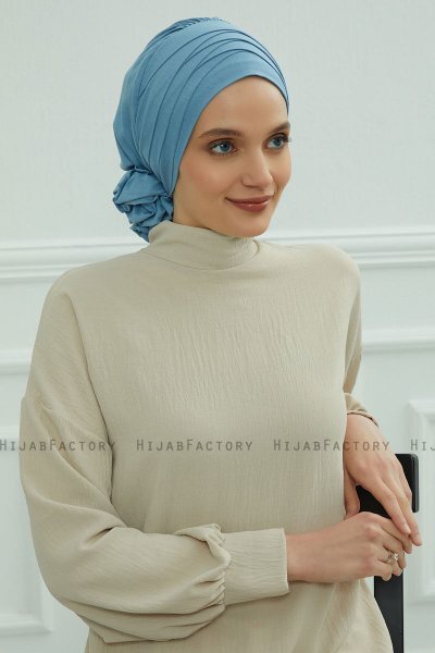 Monica - Turban En Coton Sky Blue