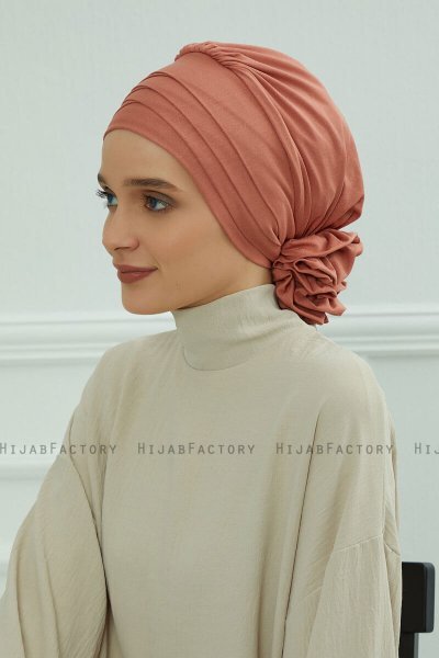 Monica - Turban En Coton Saumon